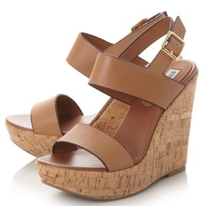 Steve Madden Esme Cork Wedge Camel